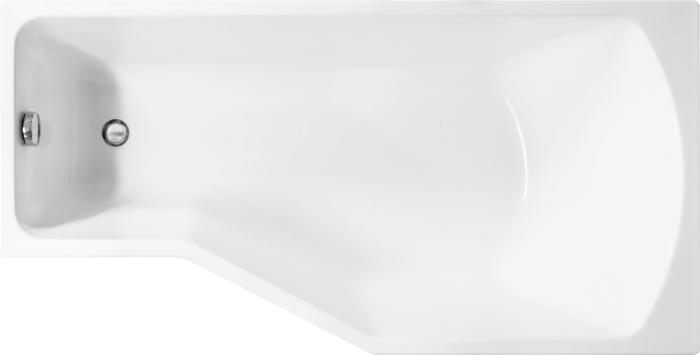 Акриловая ванна Marka One Convey R 150x75 см правая пристенная белая асимметричная на ножках