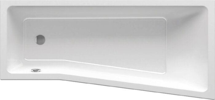Акриловая ванна Ravak BeHappy II L 160x75 см левая пристенная белая асимметричная на ножках