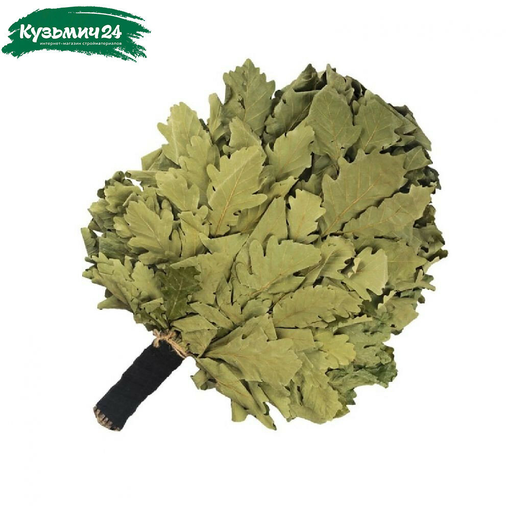 Веник дубовый Премиум для бани и сауны 520 мм зеленый