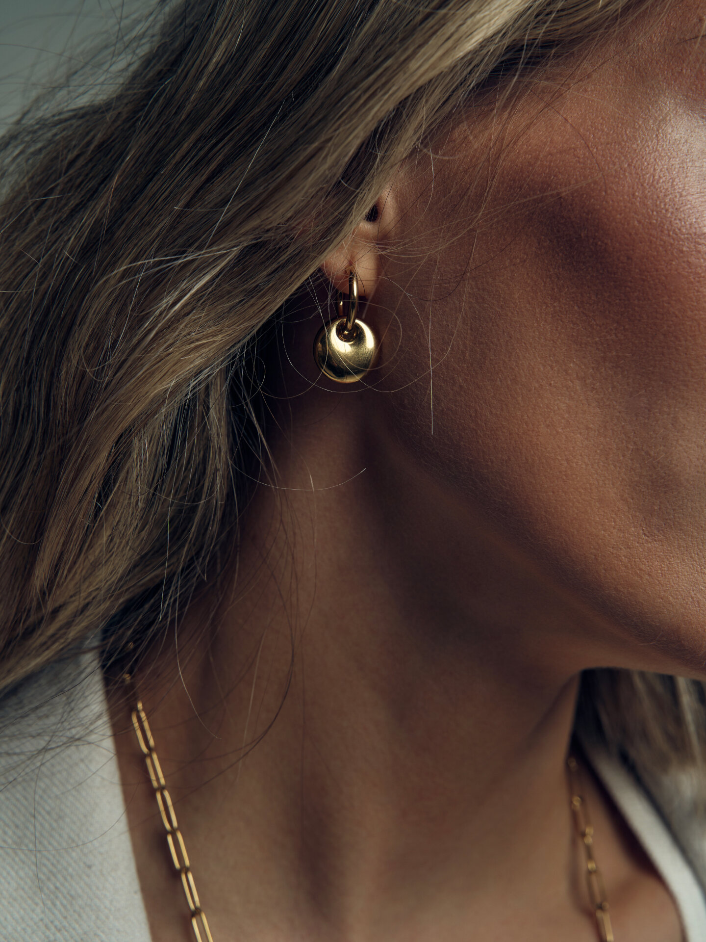 Серьги конго RESURS, золотой — фото 1