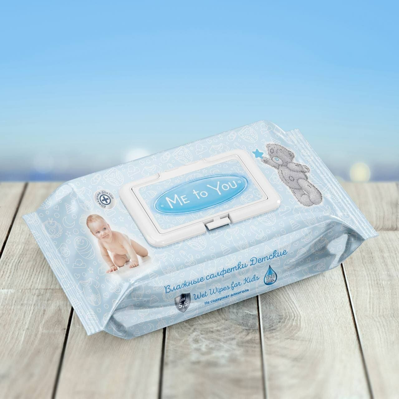 BIO MEDLIFE Влажные салфетки Me to You 1 для малышей и взрослых, универсальные, 120 шт. 700гр