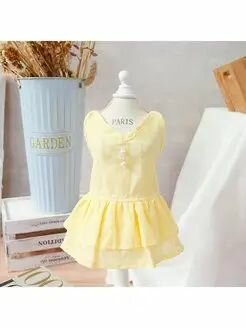 Платье для собак желтое разм S (20)