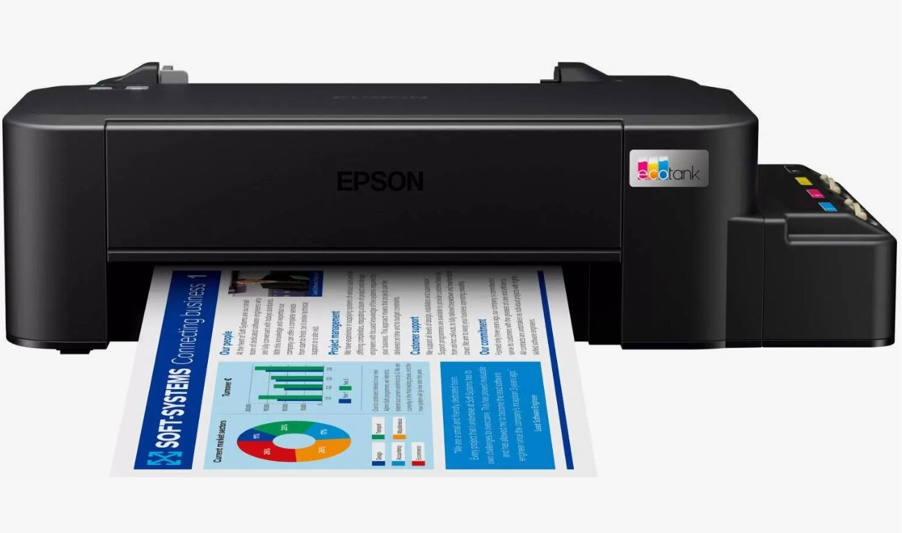 Принтер цветной струйной печати Epson L120/121 4х цветной с функцией подачи чернил A4