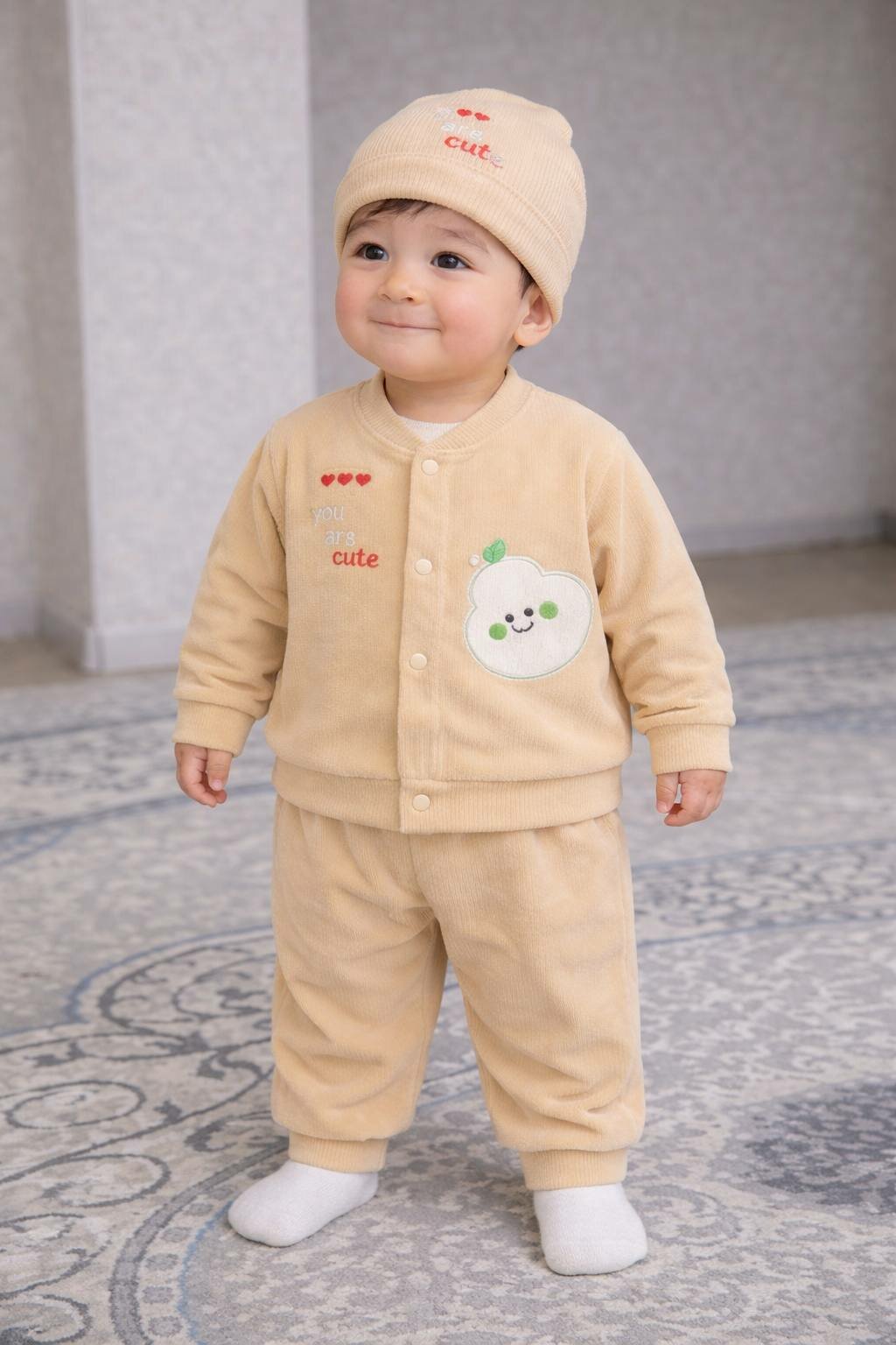 Комплект одежды Koala Kids freesize, размер freesize, бежевый меланж — фото 1