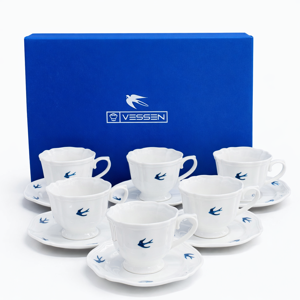 Чайный и кофейный набор чашек SV-11, 12 PCS, Сервиз чашек для дома