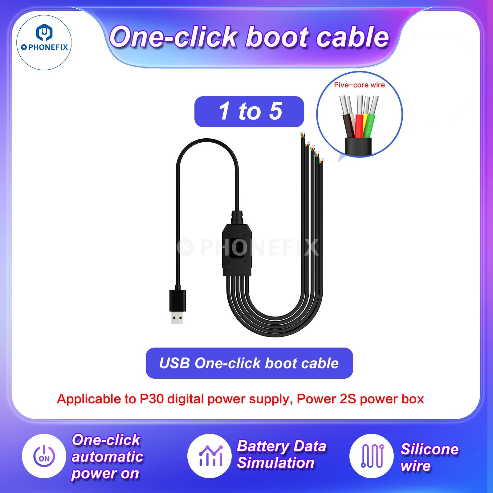 Кабель загрузки DIYPHONE для iPhone X-15 Pro Max one key boot cable