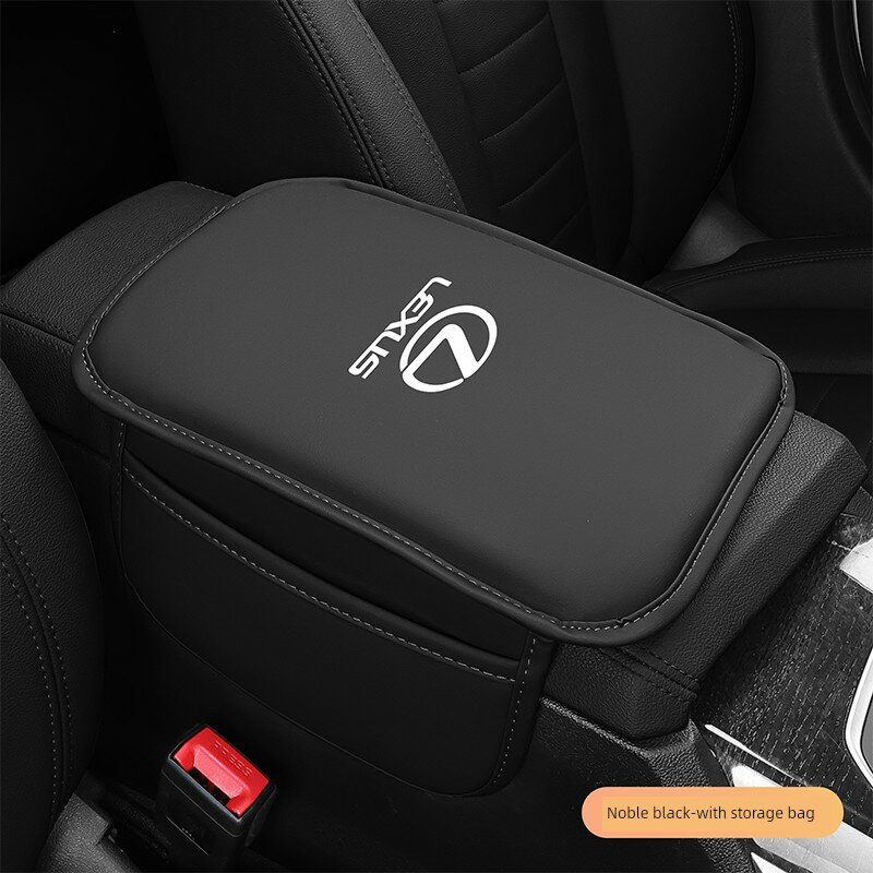 Накладка на центральный подлокотник Lexus для моделей ES/RX/LS/GX/NX/RZ/UX/LM - Нобл Блэк, с карманом