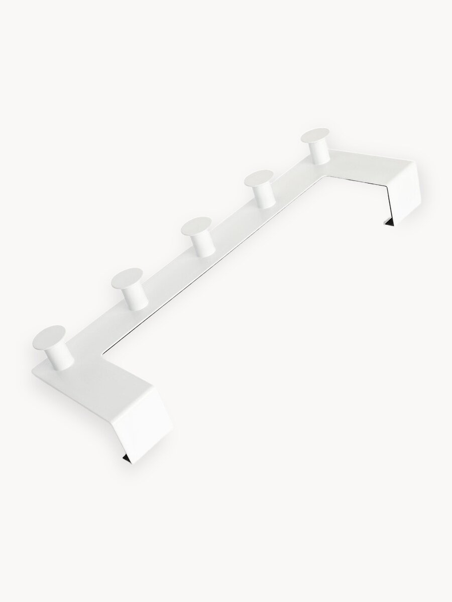 Вешалка на дверь DeNASTIA 5 крючков,10,7x34,9x7, железо, цвет белый