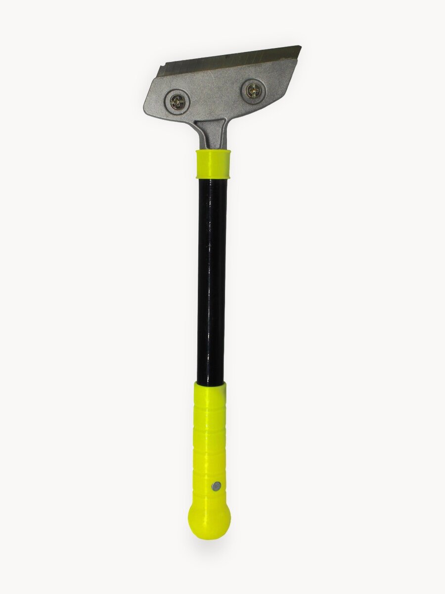 Скребок строительный, усиленный 34 см + Сменные лезвия 10 штук для очищения поверхностей от загрязнений/наклеек/краски