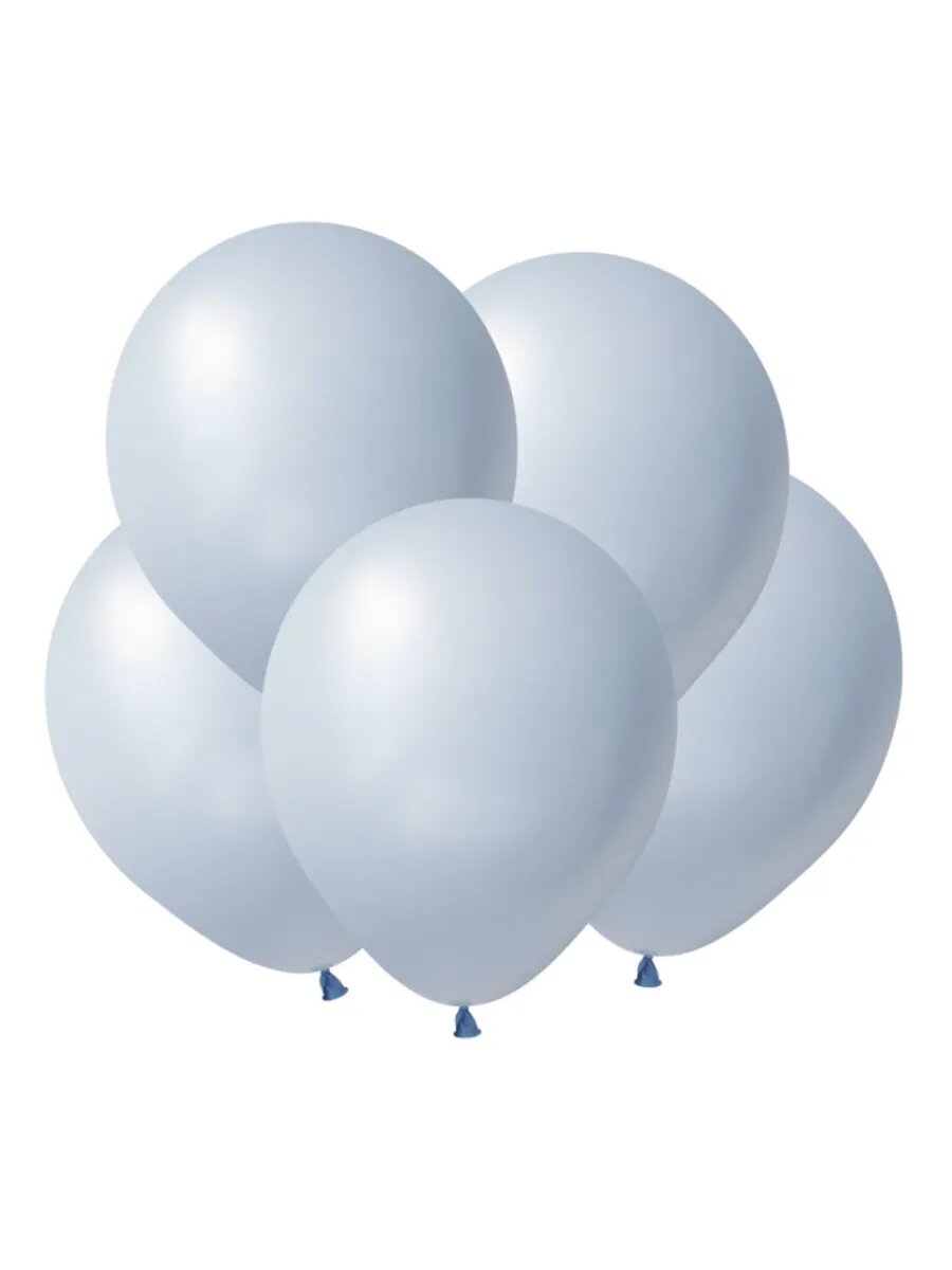 Нежно-голубой Макаронс, Пастель / Blue, латексный шар (5"/12,5 см ) 100 шт. / Веселый праздник