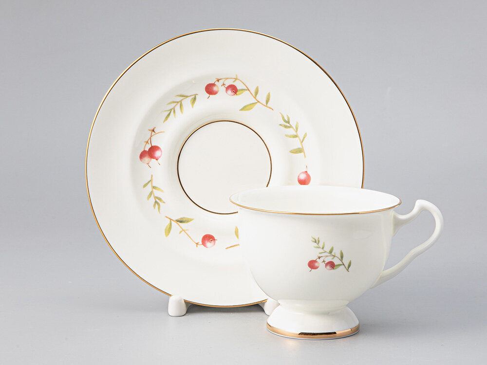 Чайная пара "Брусника " форма Айседора 240 мл , Императорский фарфоровый завод — фото 1