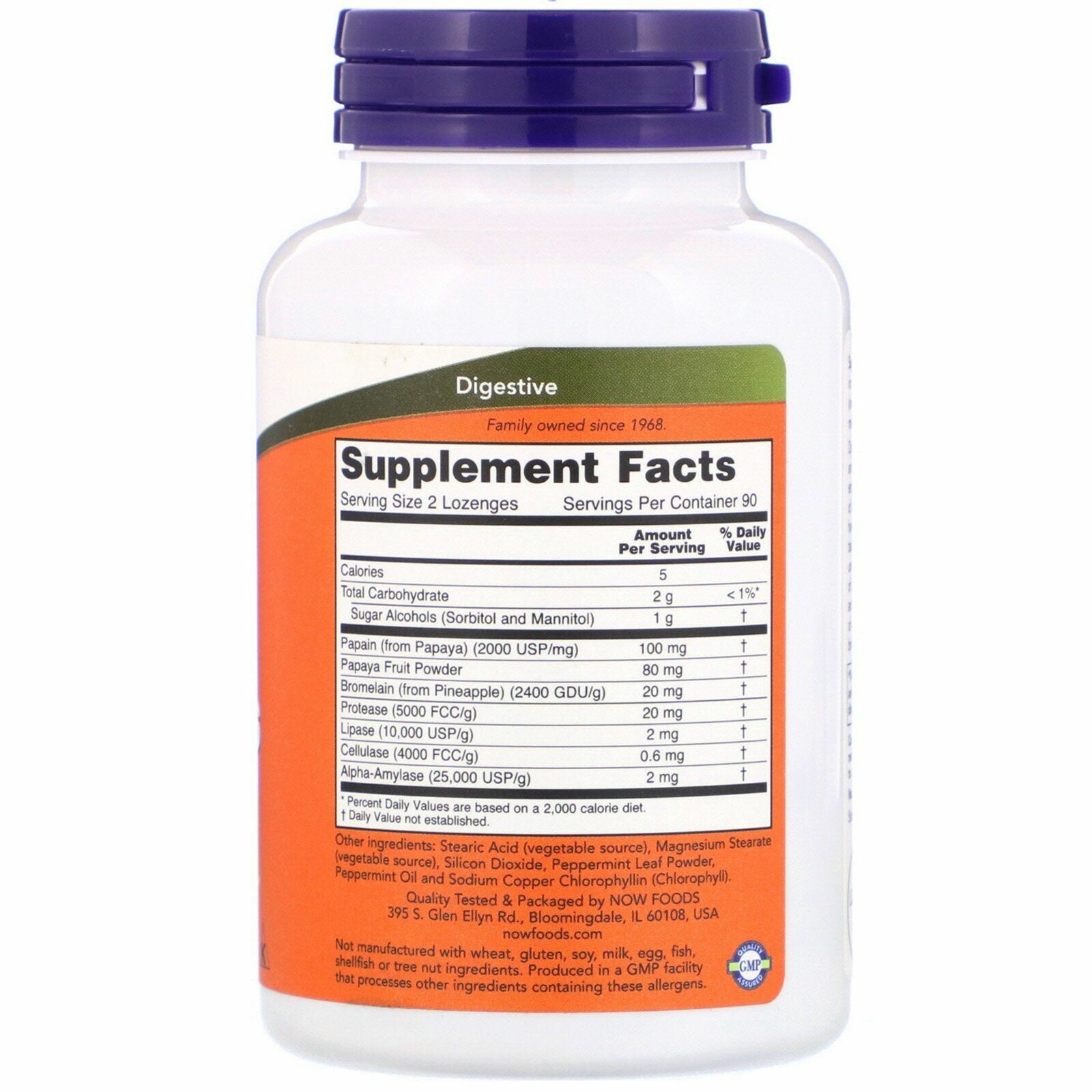 Картинки NOW Foods, жевательные пастилки с ферментами папайи, 180 пастилок