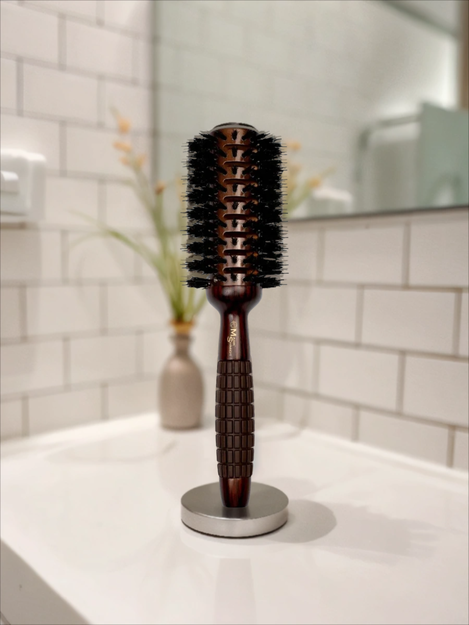 Термобрашинг Mark Shmidt φ38mm керамика, щетина натур/ нейлон. MEGA VENT. 18 рядов щетины MS6736