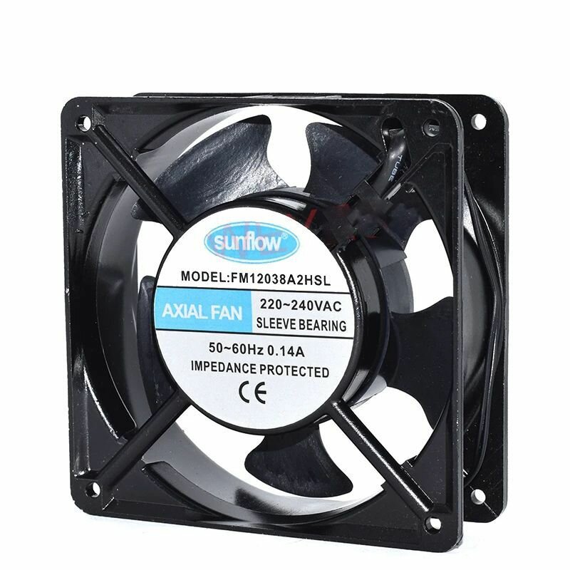 Новый FM12038A2HSL 12038 12 см 120*120*38 мм AC 220 В 240 В 0,14 А 2-контактный подшипник скольжения вентилятор охлаждения