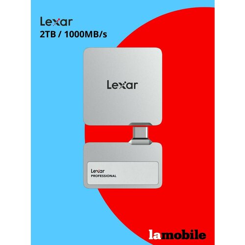 Внешний SSD-накопитель Lexar Go SL400 2TB USB 3.2 Gen 2 серый