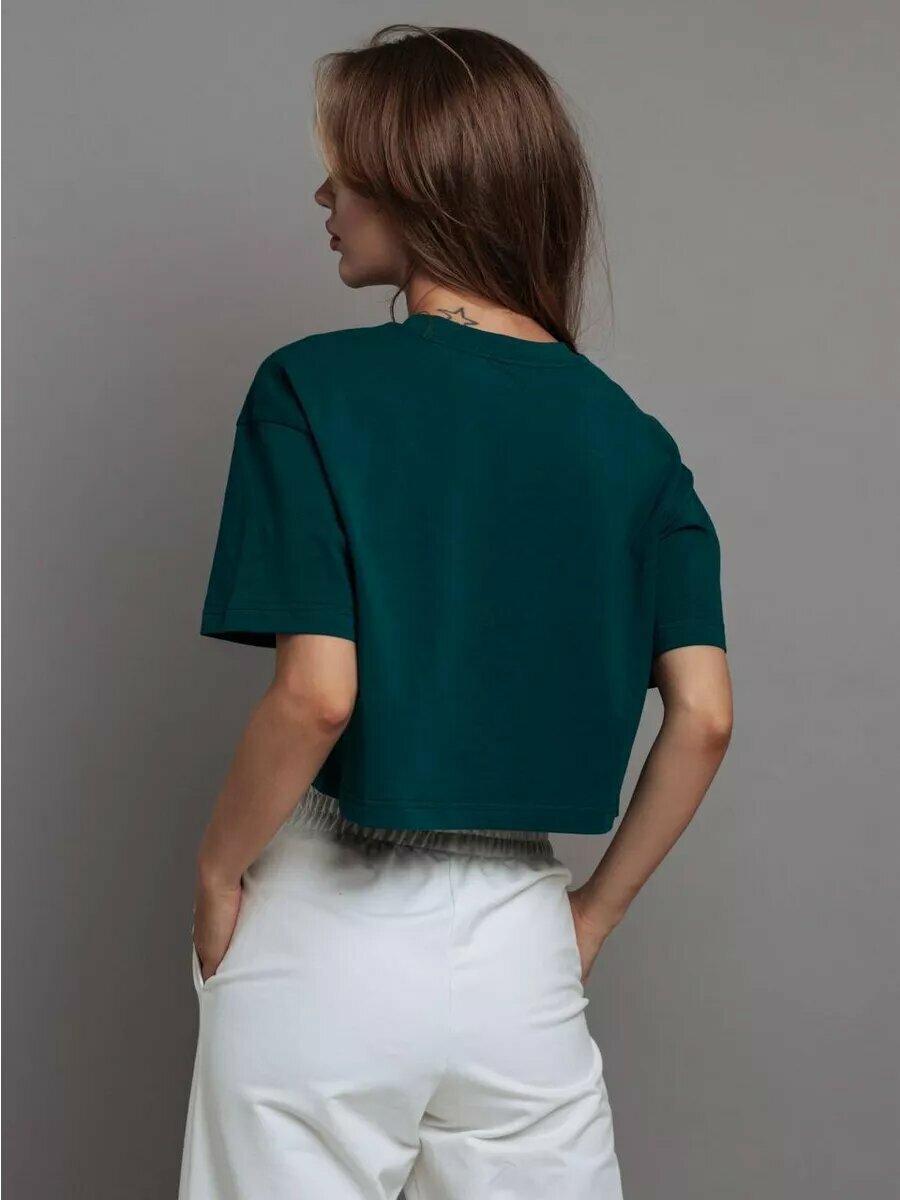 Кроп-топ Телодвижения, размер 170-96-102 (48) L, морская волна — фото 1