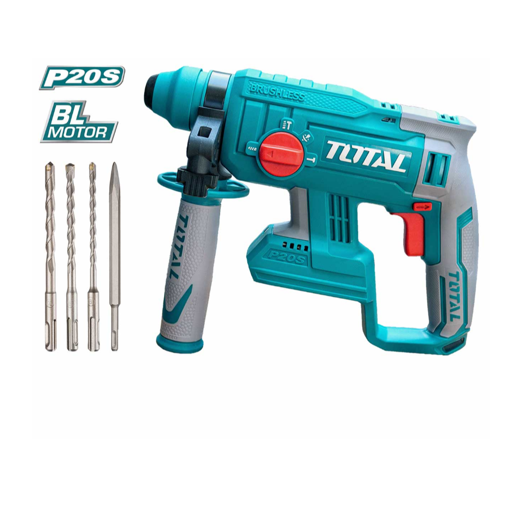Перфоратор TOTAL, TRHLI2201, Li-Ion, 20В, 4700 уд./мин, 1350 об./мин — фото 1