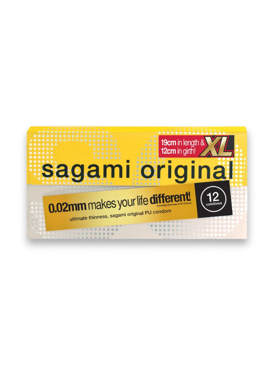 Sagami Original 0.02 XL-Size - 12 шт Полиуретановые презервативы 0.02 мм