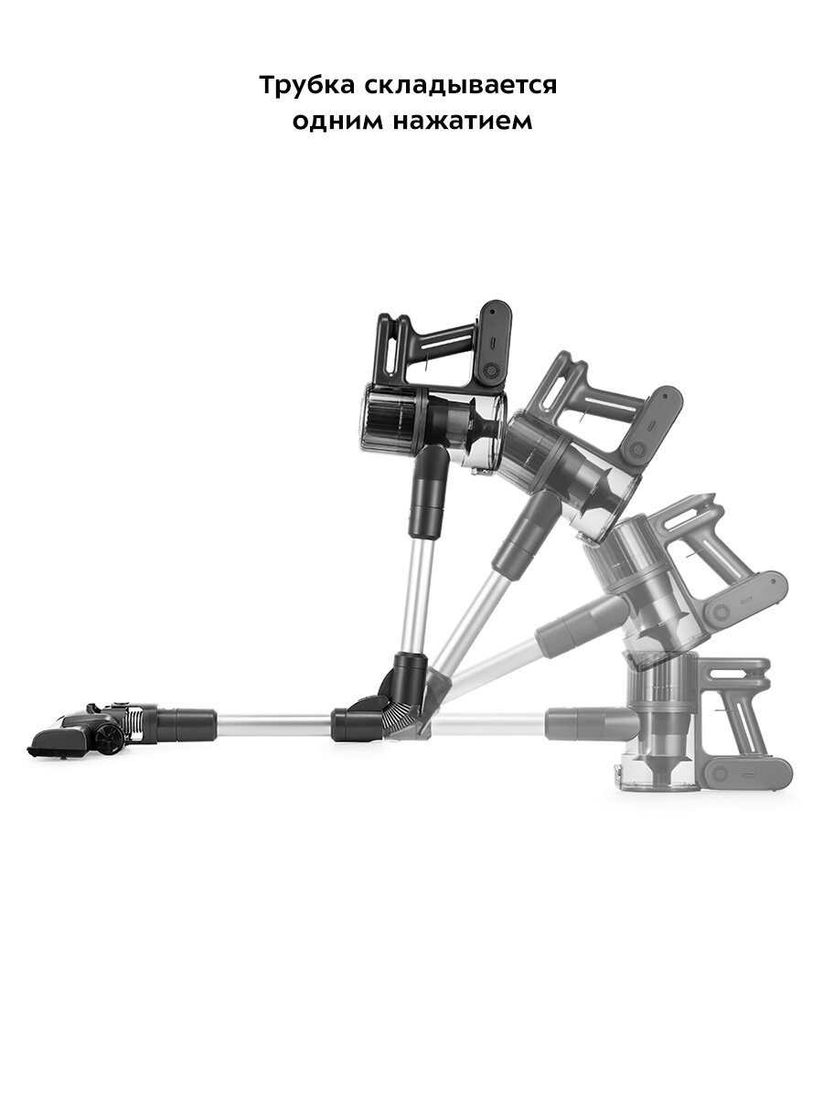 Вертикальный пылесос Kitfort КТ-5168-3 черно-белый — фото 1