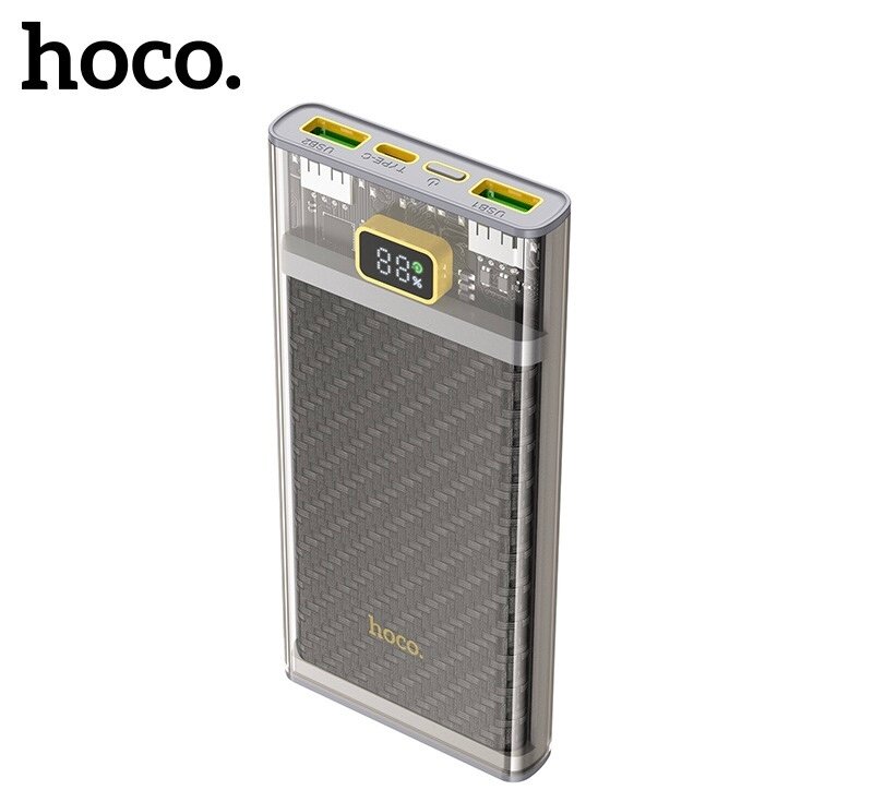Внешний аккумулятор, 10000 mAh, с индикацией, быстрая зарядка, 2 USB выхода