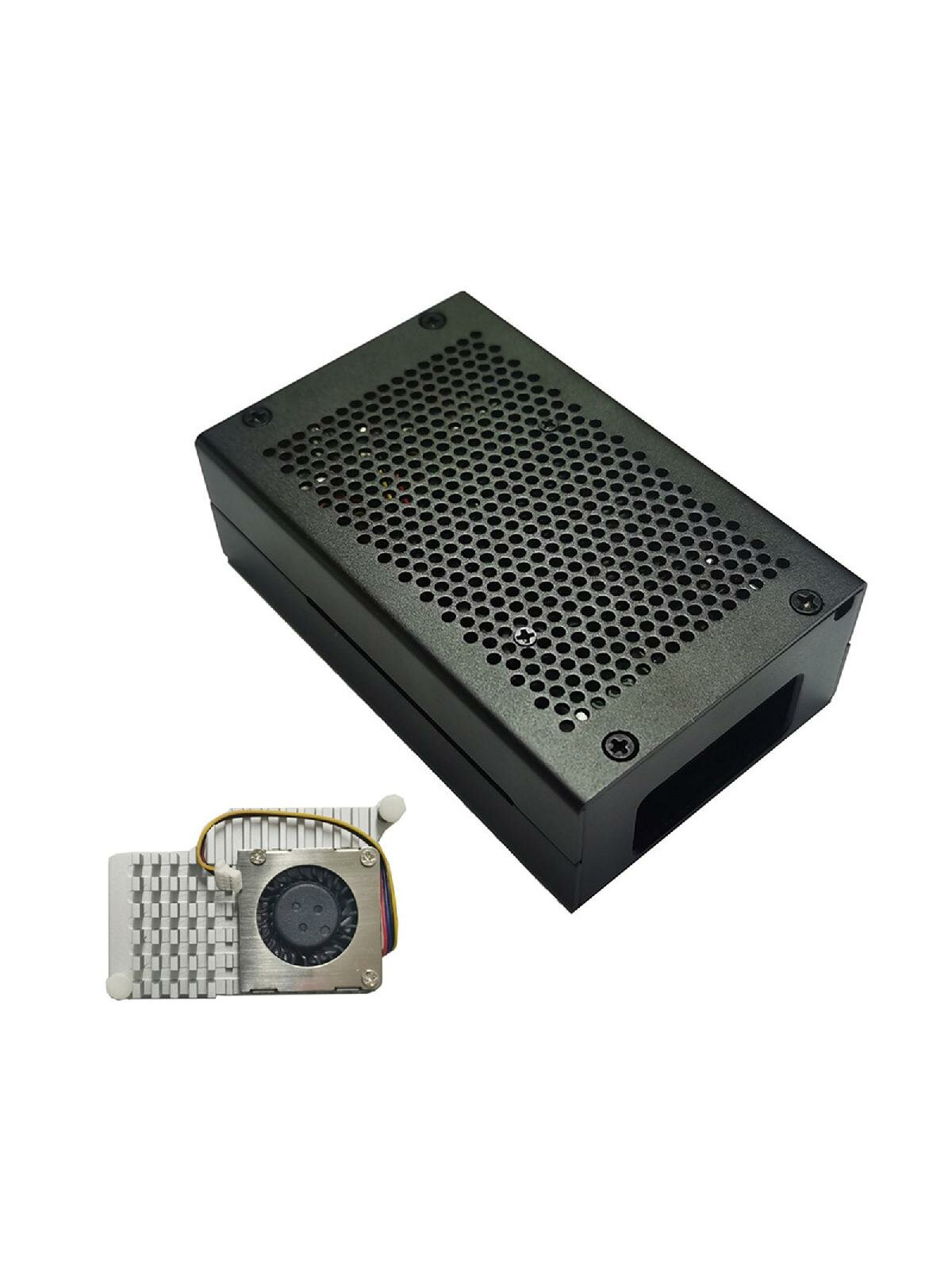 Aluminum Heatsink Case Kit with Cooling Fan and Heatsinks for RPI 5 Board Protector Enclosure