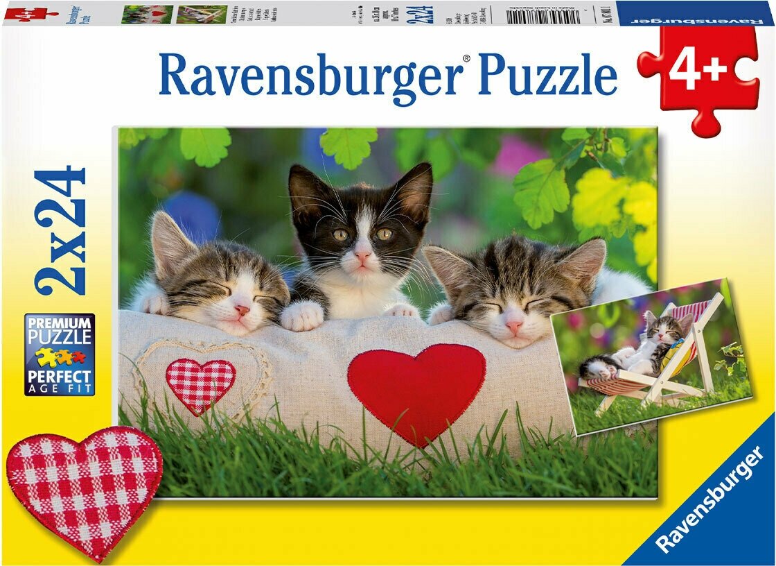 Пазл Ravensburger "Сонные котята" 2х24 эл, R07801