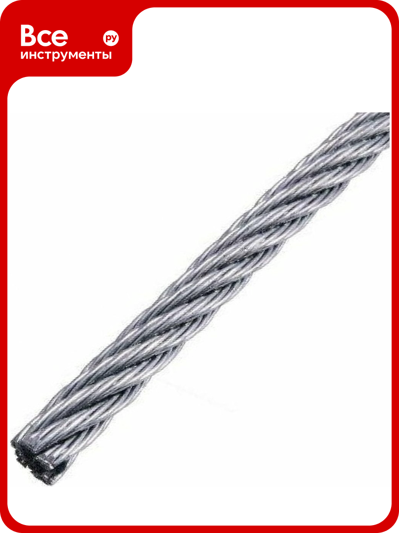 Стальной трос Rizzel DIN 3055 12 мм оцинкованный 50м 00000320732