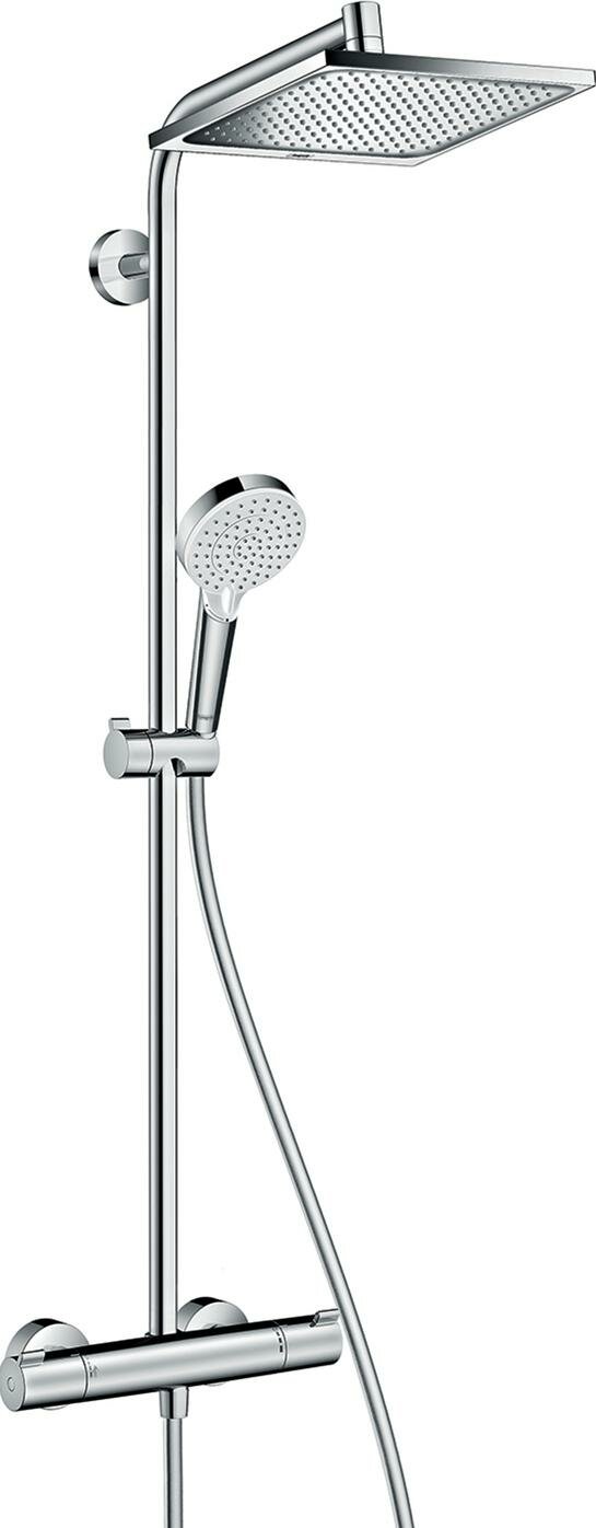 Душевая система с термостатом Hansgrohe Crometta Е 240 1jet Showerpipe хром глянец 27271000