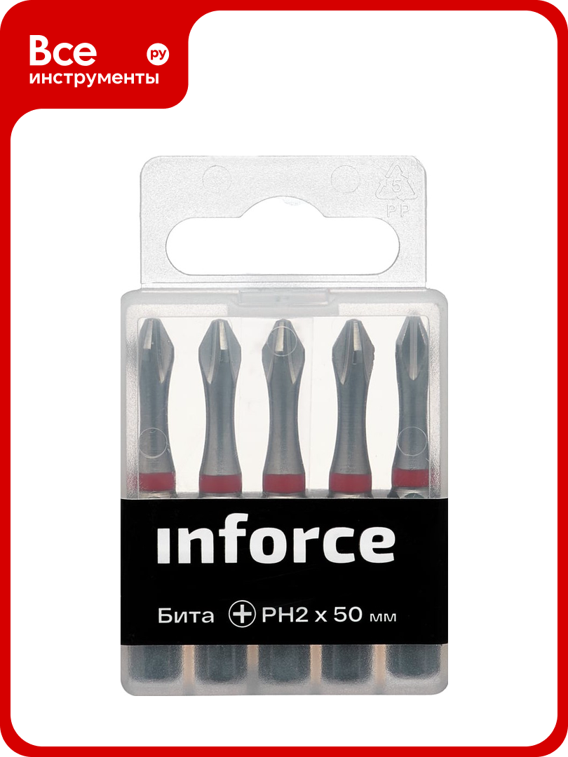 Бита (5 шт; PH2; 50 мм) Inforce 11-01-292