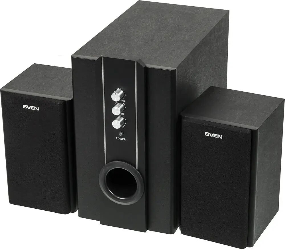 Колонки Sven SPS-820, 2.1, черный, компьютерные колонки, полочные