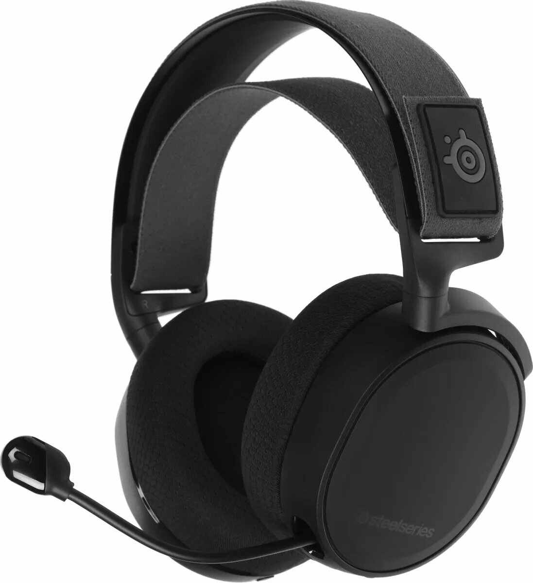 Гарнитура игровая SteelSeries Arctis 7+, для компьютера и игровых консолей, мониторные, радио, черный [61470]