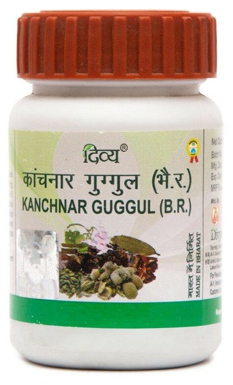 Канчнар Гуггул Патанджали для лимфатической и эндокринной систем Patanjali Kanchnar Guggul 80 шт