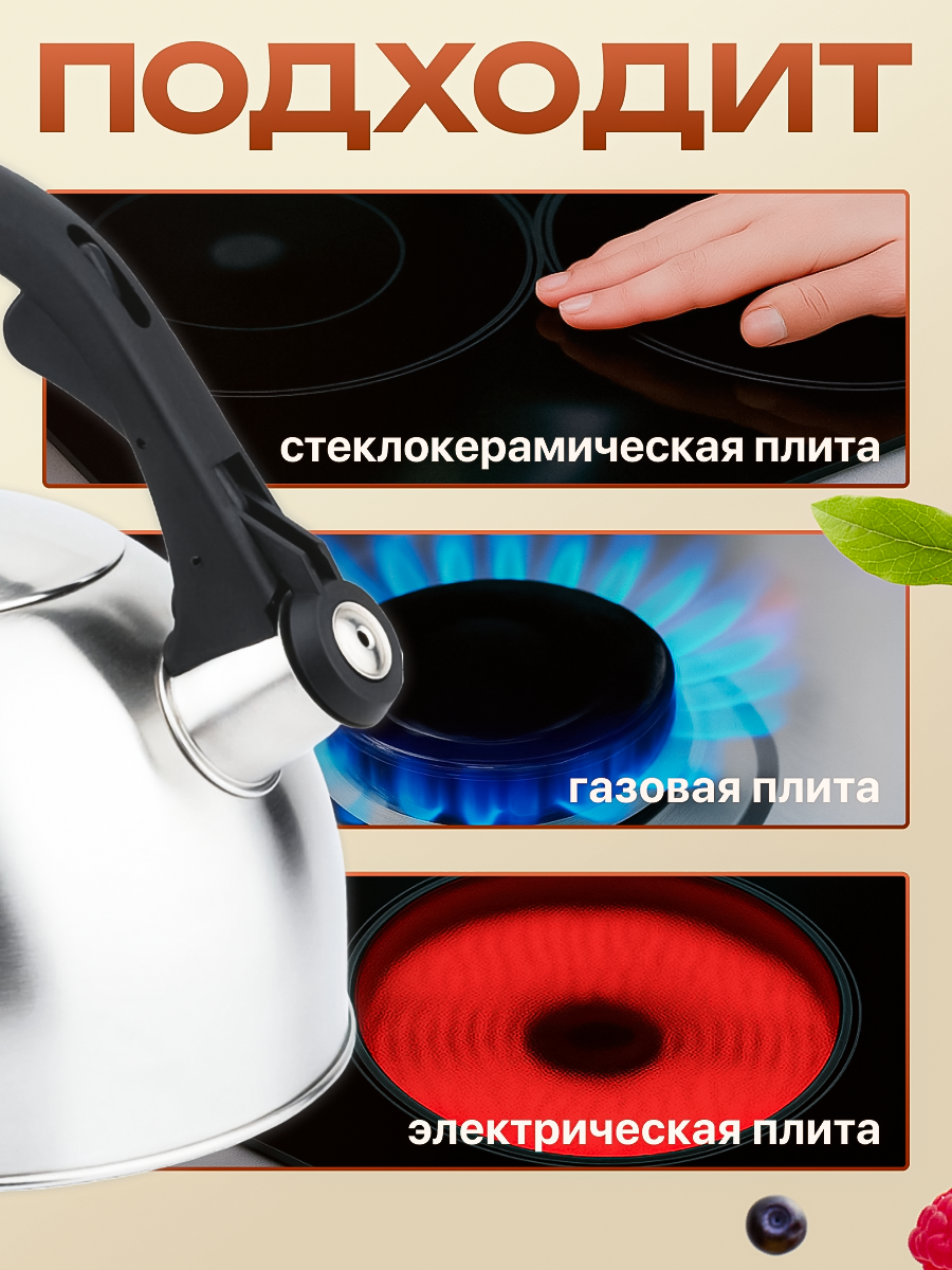 Чайник со свистком PERFECTO LINEA Melissa 2.5 л (52-225001) — фото 1