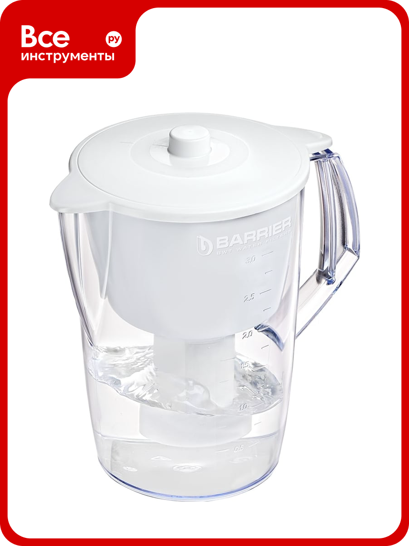 Фильтр-кувшин для очистки воды барьер Лайт 36 л цвет белый В060Р51