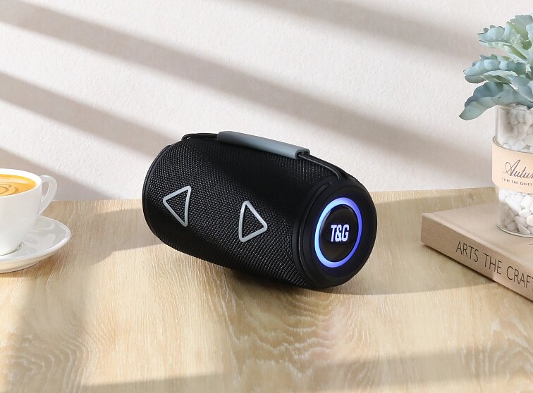 Портативная Bluetooth колонка TG-657 с мощным басом, влагозащитой, FM-радио и поддержкой microSD, беспроводная акустика — фото 1