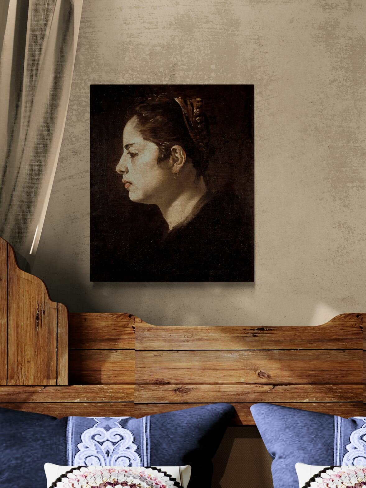 Диего Родригес де Сильва-и-Веласкес "Голова девочки". Картина 50х40 — фото 1