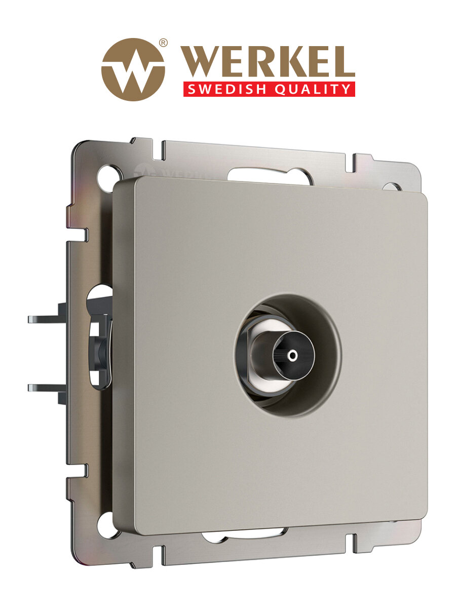 Встраиваемая ТВ-розетка оконечная Werkel W1283004 цвет дымчатый