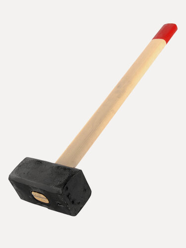 Изображение товара Кувалда Сибртех 8000 г, 750 мм, кованая головка из стали 50 с защитным покрытием и деревянная рукоятка, 10969