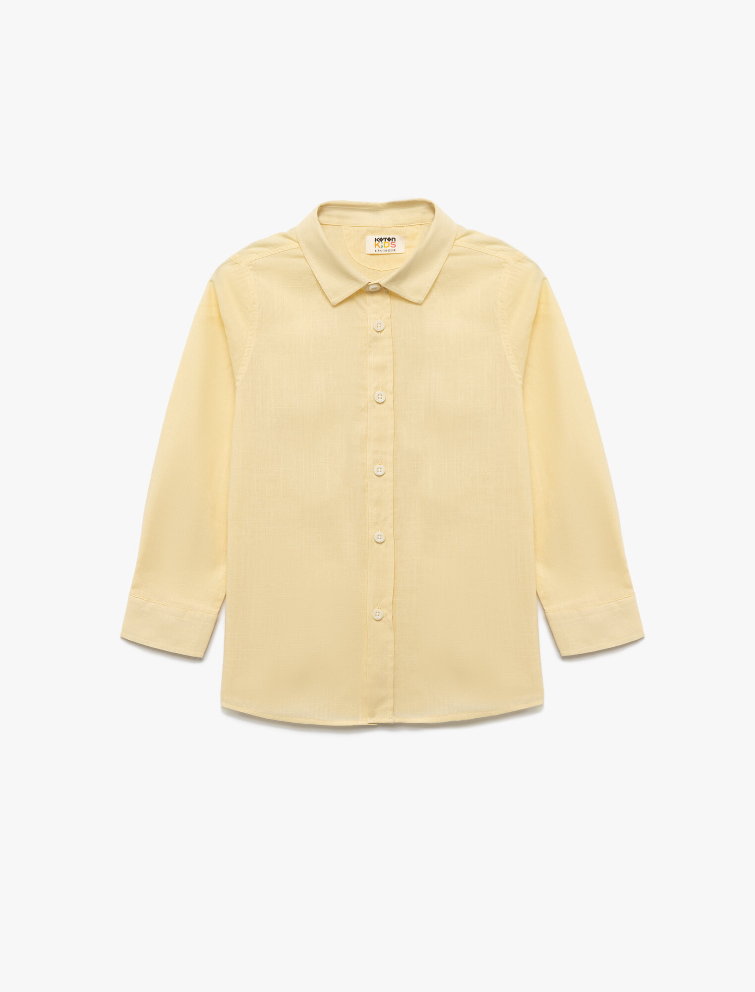 Школьная рубашка KOTON размер 9-10 лет Желтый