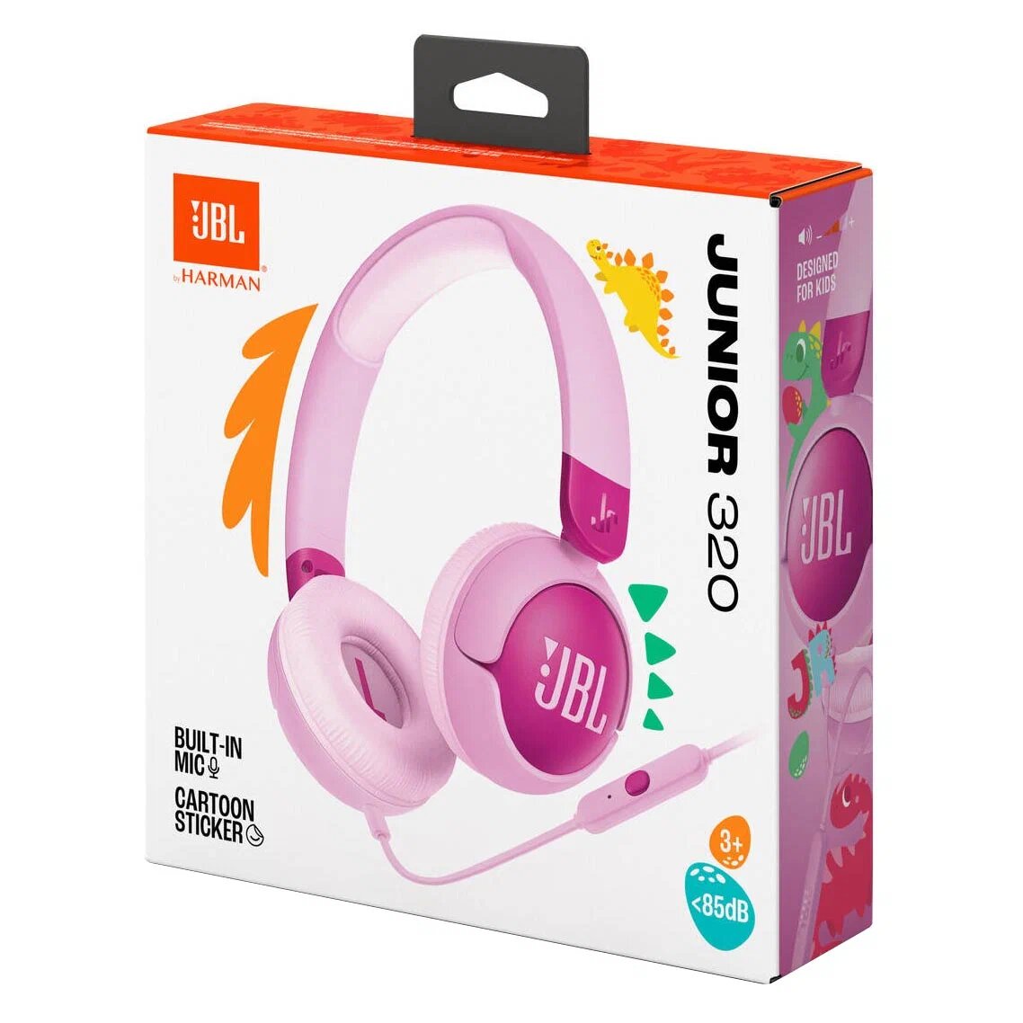 Наушники проводные JBL JR 320 , беспроводные, накладные, детские, розовый