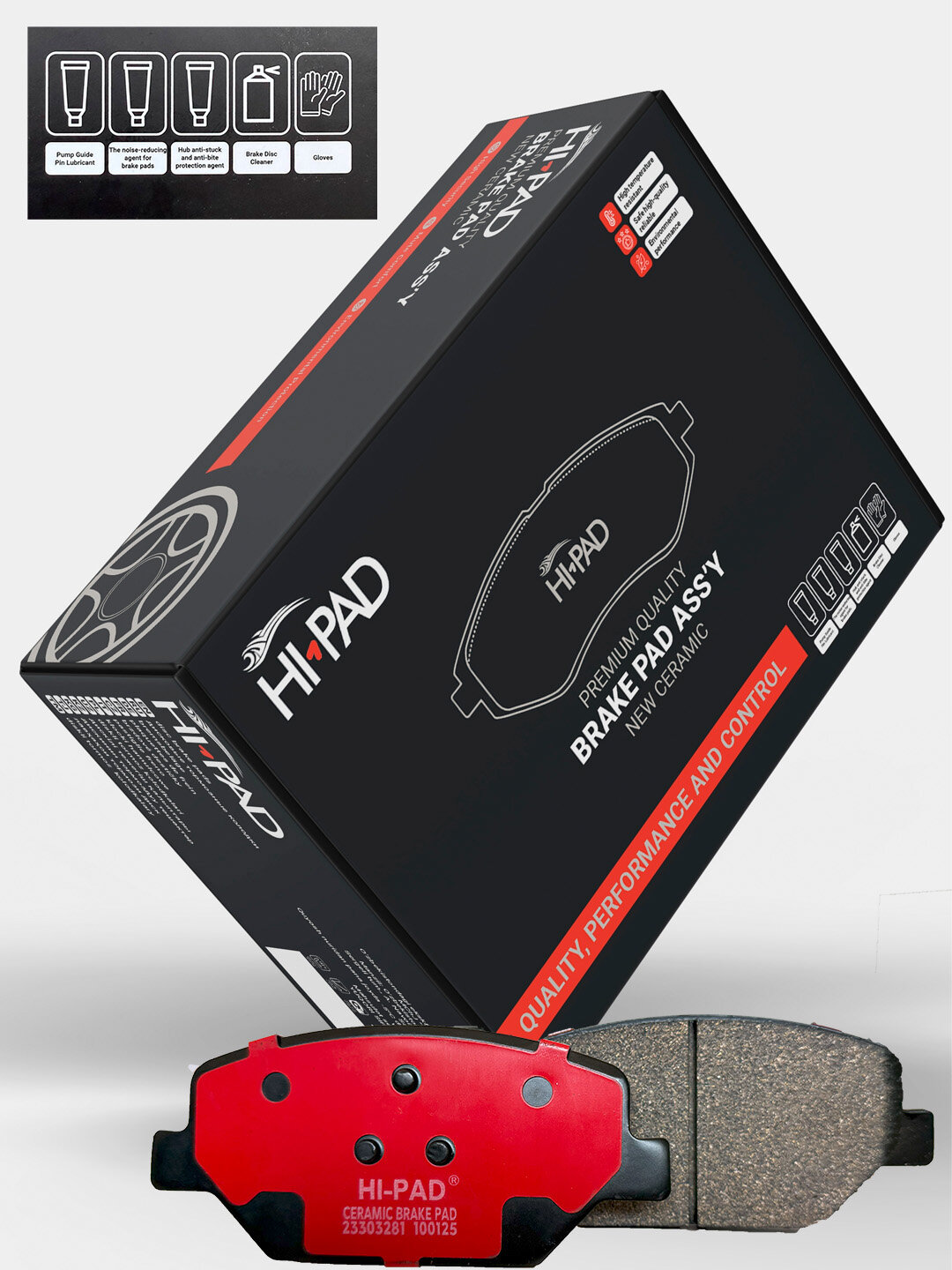 Тормозные колодки HI-PAD New ceramic, передние для Шевролет Дамас