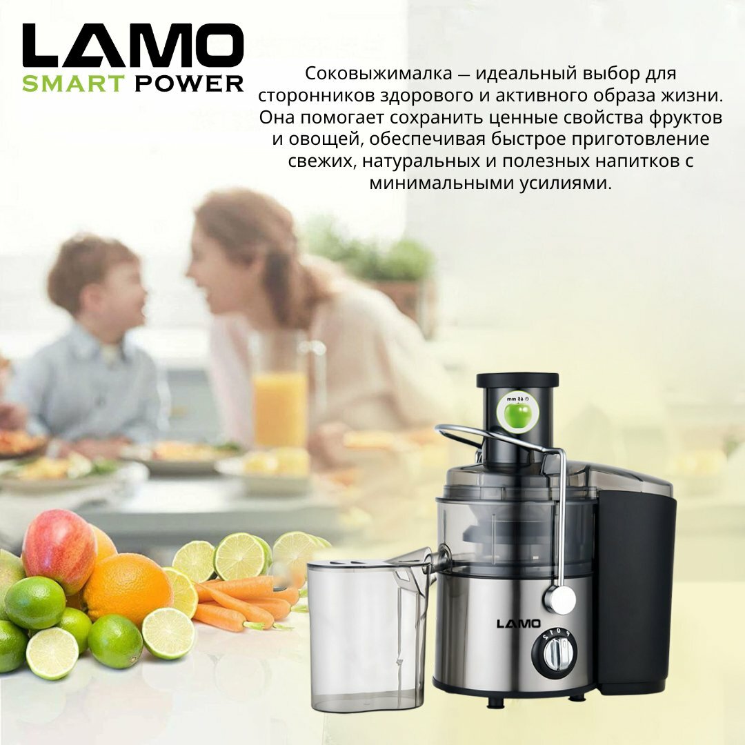 Для запрошенной вами соковималки Lamo LM-J268 (или мини-кухонного комбайна 4-in-1)