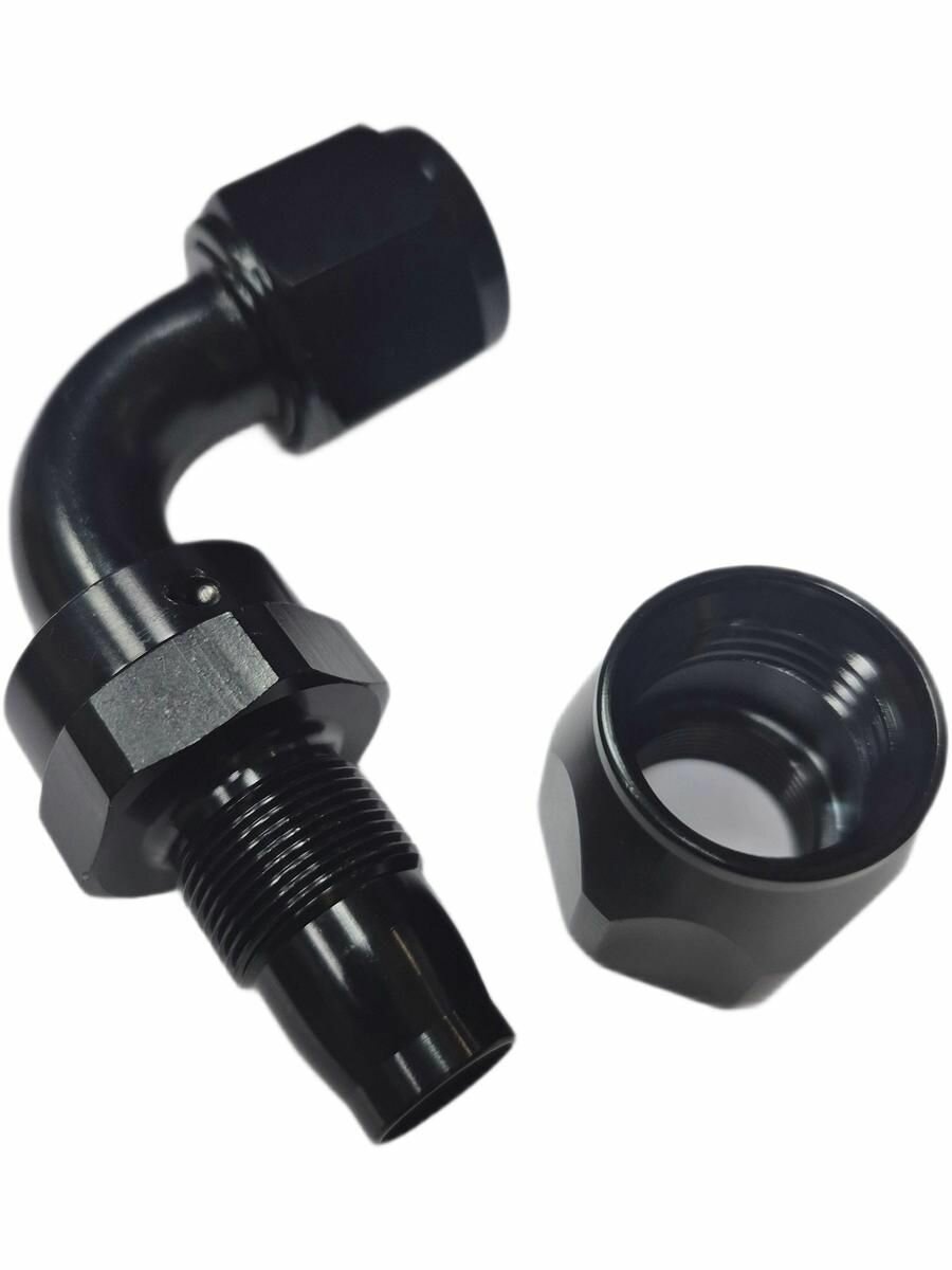 Фитинг AN16 Standard 90 градусов черный — фото 1