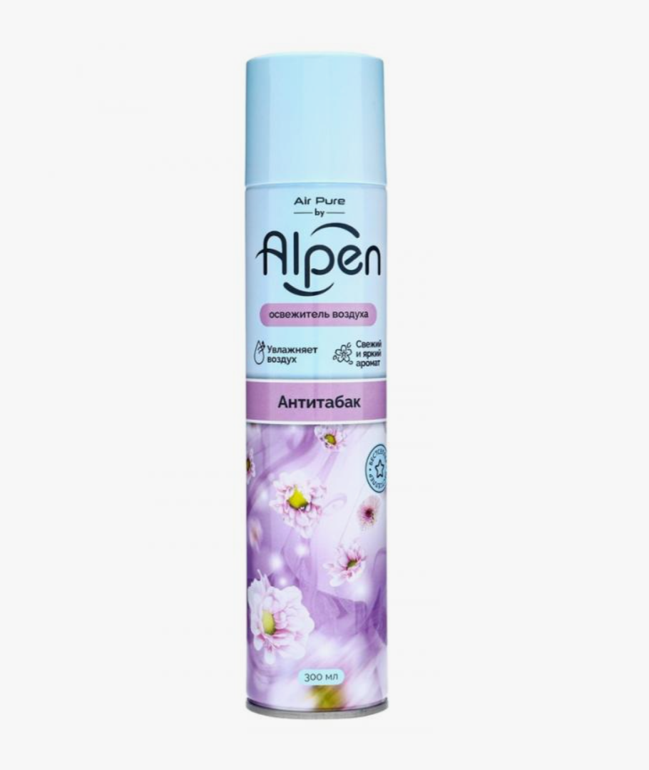 Alpen "Антитабак" Освежитель воздуха 300мл аэрозоль, ручной.