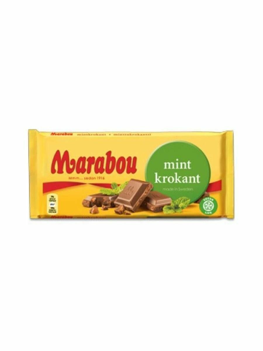 Marabou/Шоколад молочный Марабу мята 200г