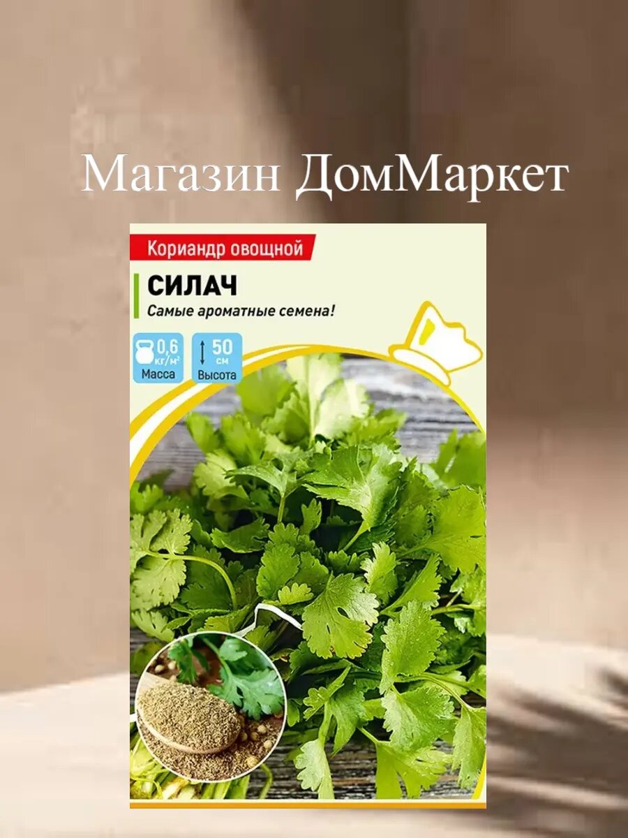 Кориандр овощной Силач ароматная зелень 3гр семян от бренда Русский огород