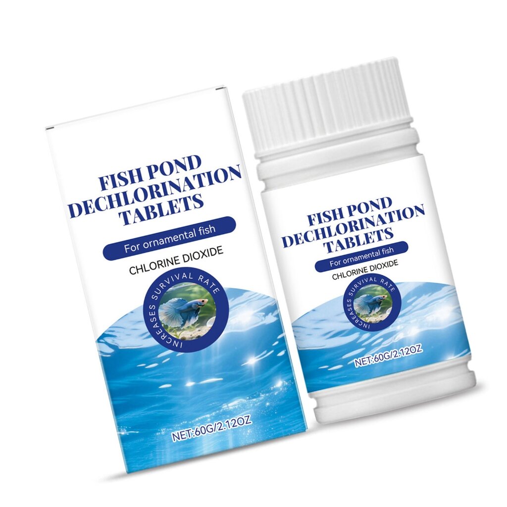 Таблетки для удаления хлора в аквариумах быстрая обработка воды 1 шт