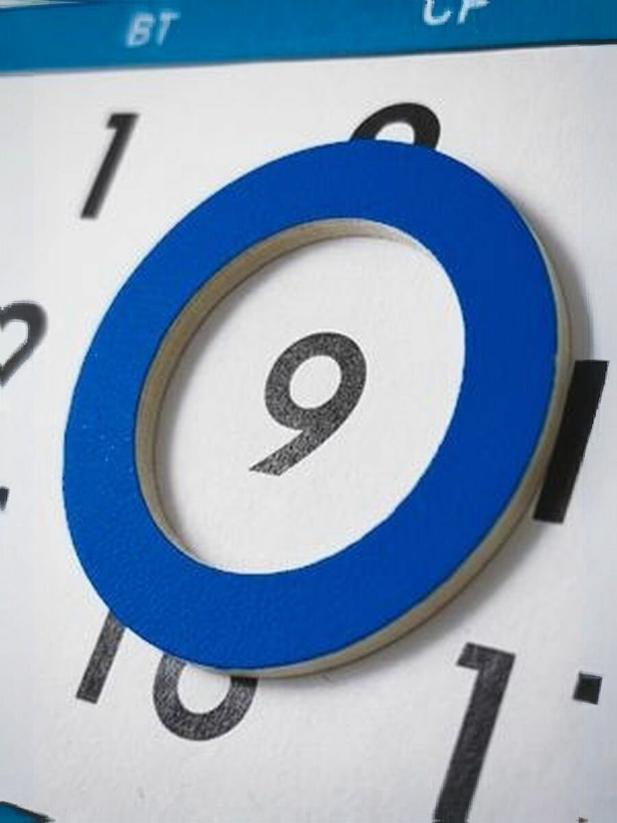 Курсор ПК магнитный круглый 39х25 мм синий 2 магнита (5 шт)