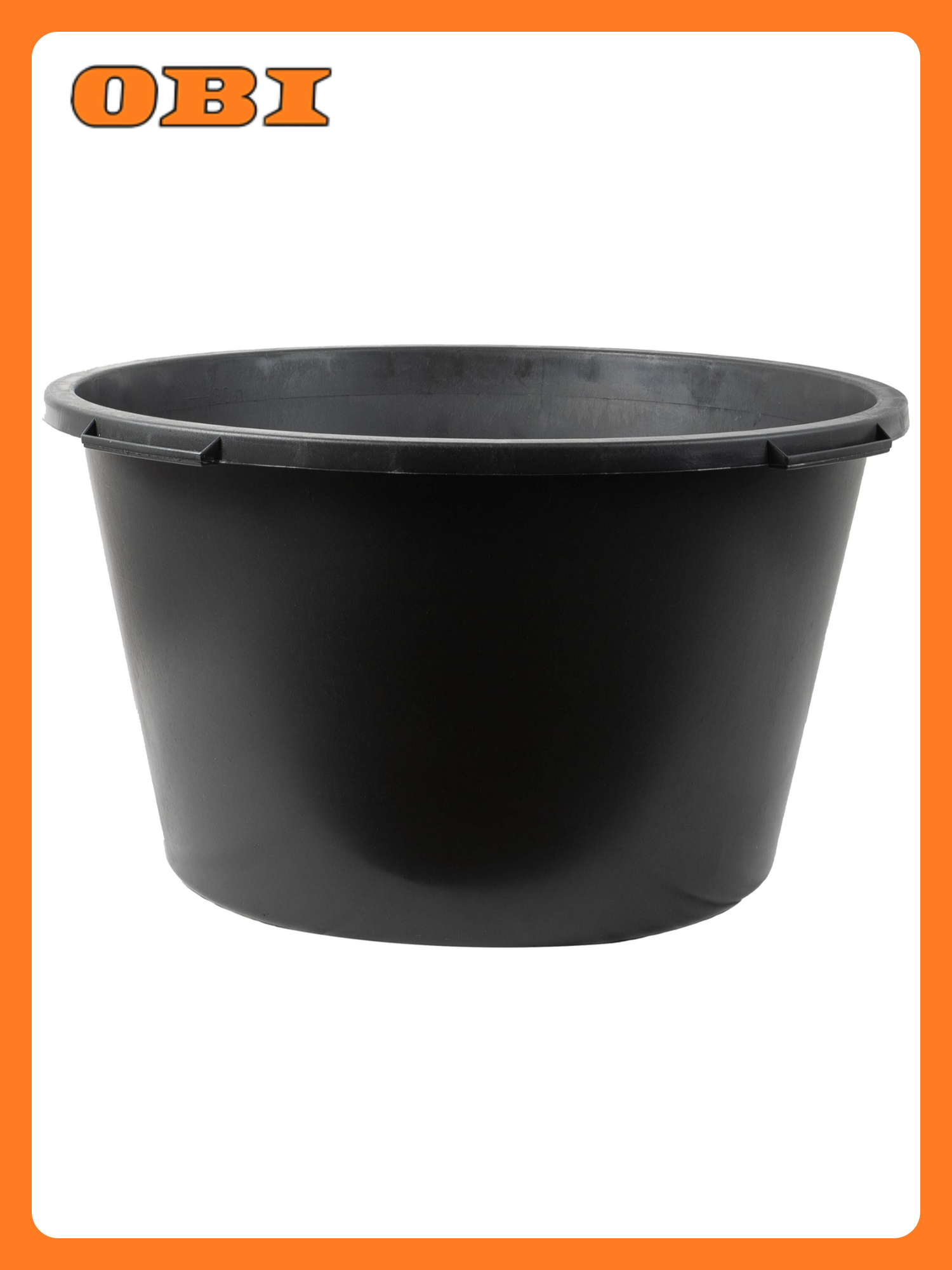 Таз строительный круглый черный 90л полипропилен морозостойкий