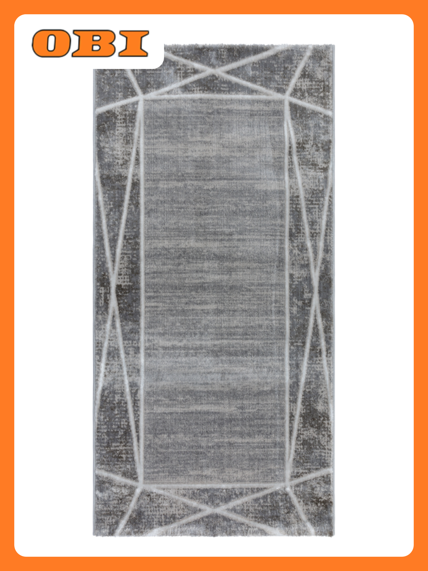 Ковер Nirvana B0349B полиэстер хлопок прямоугольный 08x15 м серый